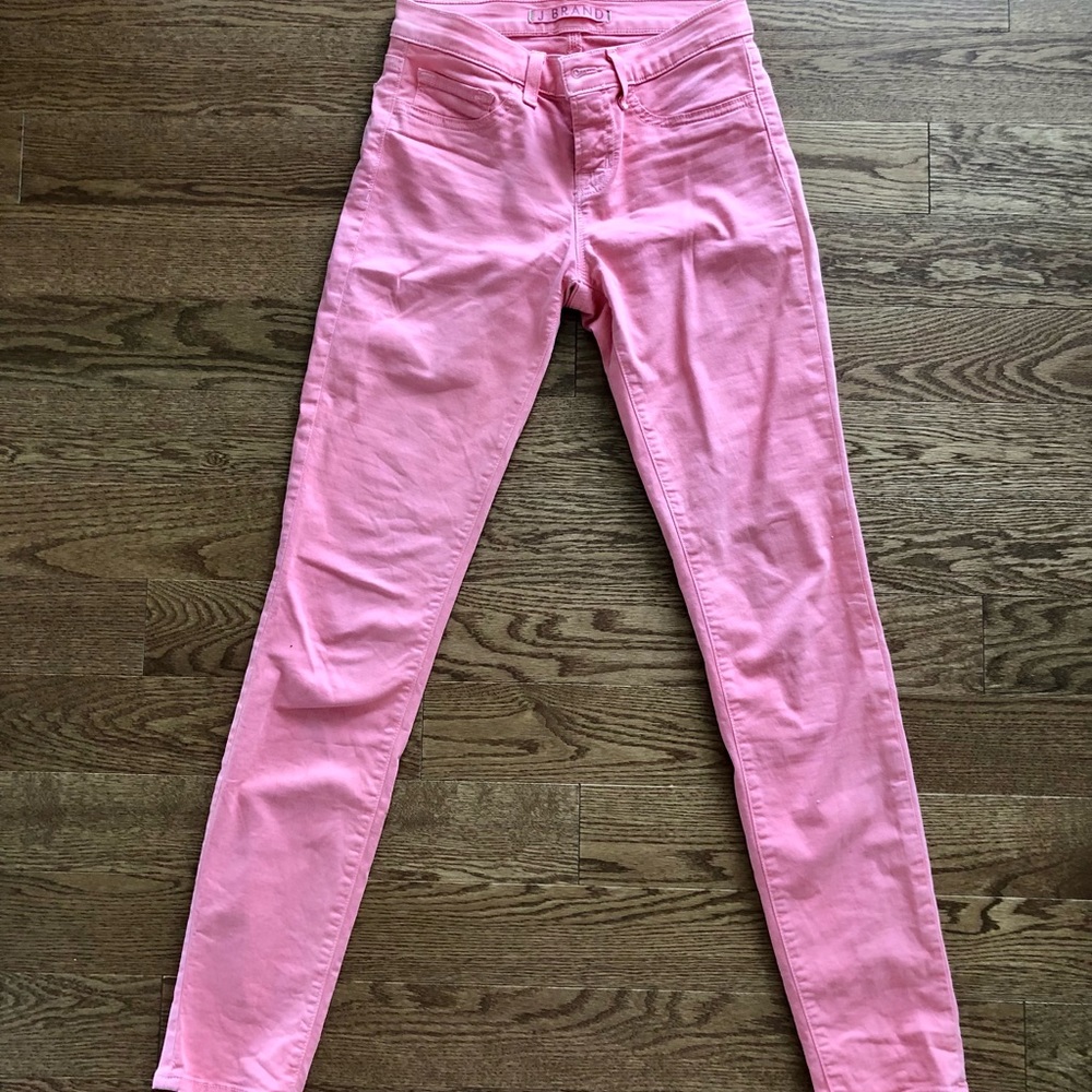 J Brand skinny jeans coral pink size 24 mid-rise - Picture 2 of 5